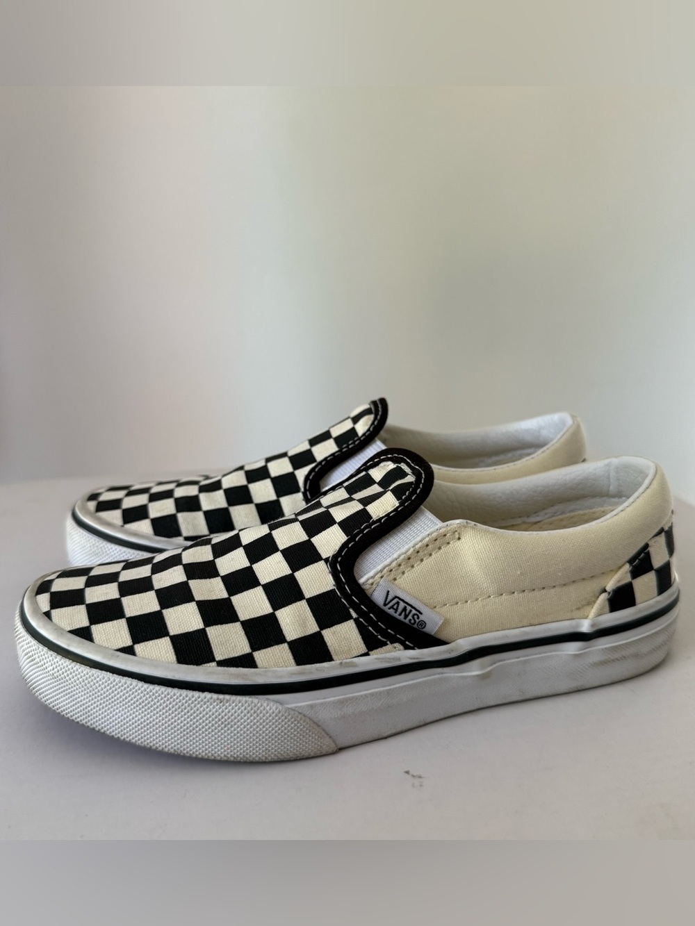 Vans Kids Slip On Checkerboard Shoes Size 1.5 #Lux-KSH